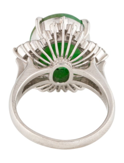 Ring Platinum Jadeite & Diamond Cocktail Ring