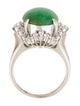 Ring Platinum Jadeite & Diamond Cocktail Ring