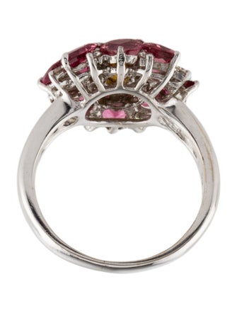 Ring 18K 2.78ctw Tourmaline, Sapphire & Diamond Cocktail Ring