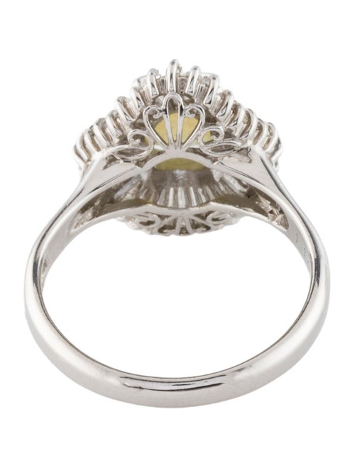 Ring Platinum 1.19ct Cat's Eye Chrysoberyl & Diamond Cocktail Ring