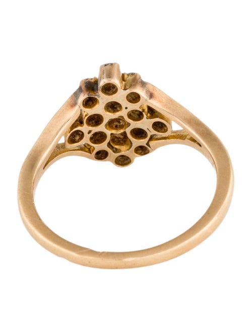 Ring 14K Diamond Cluster Cocktail Ring