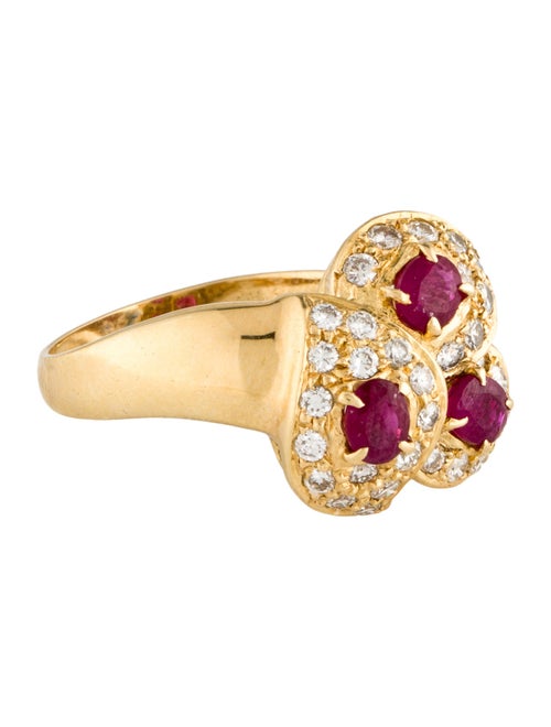 Ring 18K Ruby & Diamond Cocktail Ring