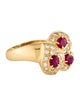 Ring 18K Ruby & Diamond Cocktail Ring