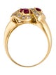 Ring 18K Ruby & Diamond Cocktail Ring