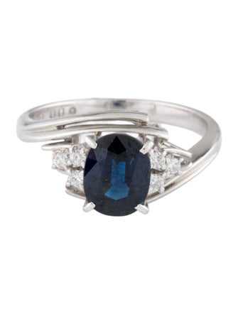 Ring Platinum Sapphire & Diamond Cocktail Ring