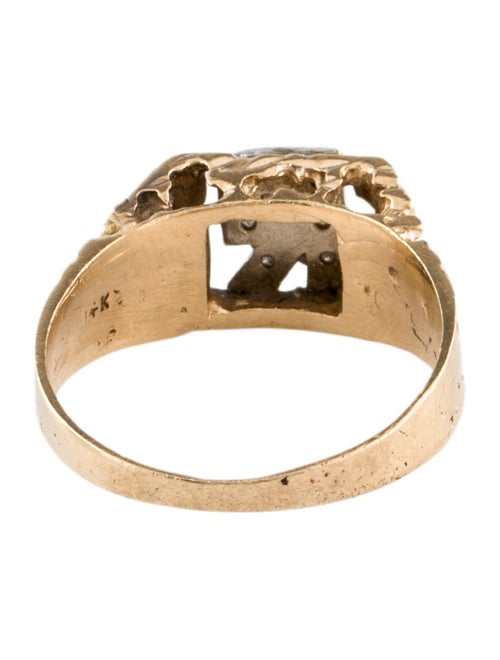 Ring 14K Diamond 'R' Cocktail Ring