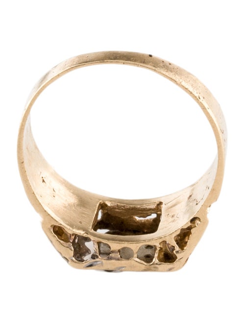 Ring 14K Diamond 'R' Cocktail Ring