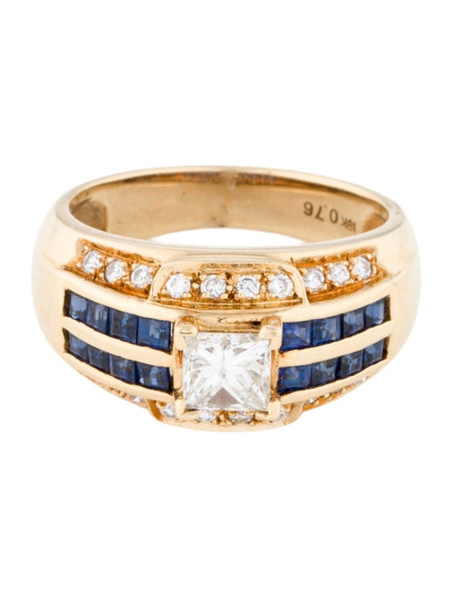 Ring 18K Sapphire & Diamond Cocktail Ring