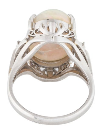 Ring Platinum 5.31ct Opal & Diamond Cocktail Ring