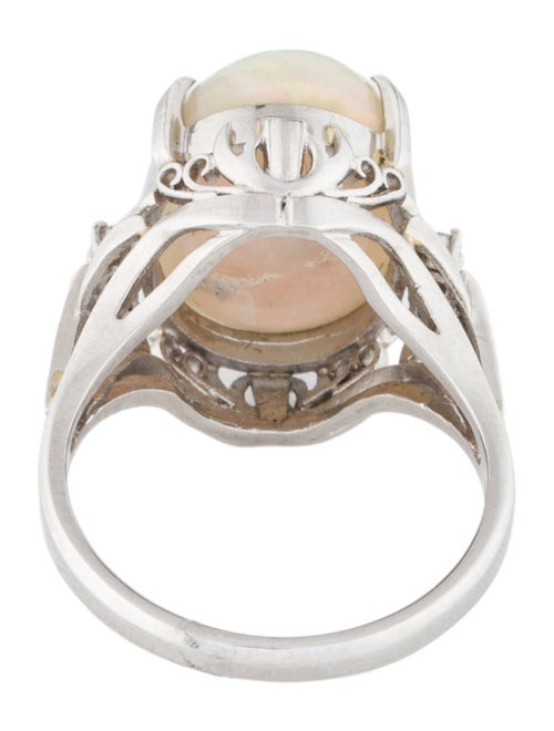 Ring Platinum 5.31ct Opal & Diamond Cocktail Ring