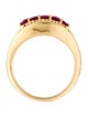 Ring 18K 1.13ctw Ruby & Diamond Wide Tapered Band