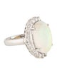 Ring Platinum Opal & Diamond Cocktail Ring