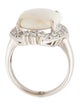 Ring Platinum Opal & Diamond Cocktail Ring