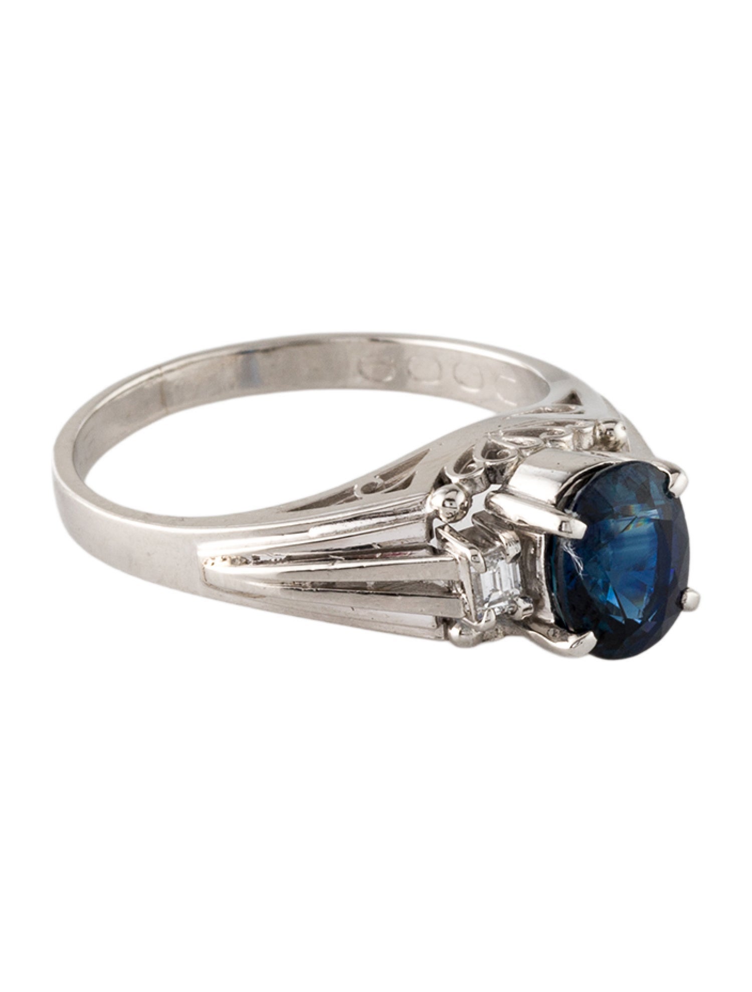 Ring Platinum 1.43ct Sapphire & Diamond Cocktail Ring