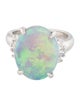 Ring Platinum 4.08ct Opal & Diamond Cocktail Ring
