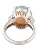 Ring Platinum 4.08ct Opal & Diamond Cocktail Ring
