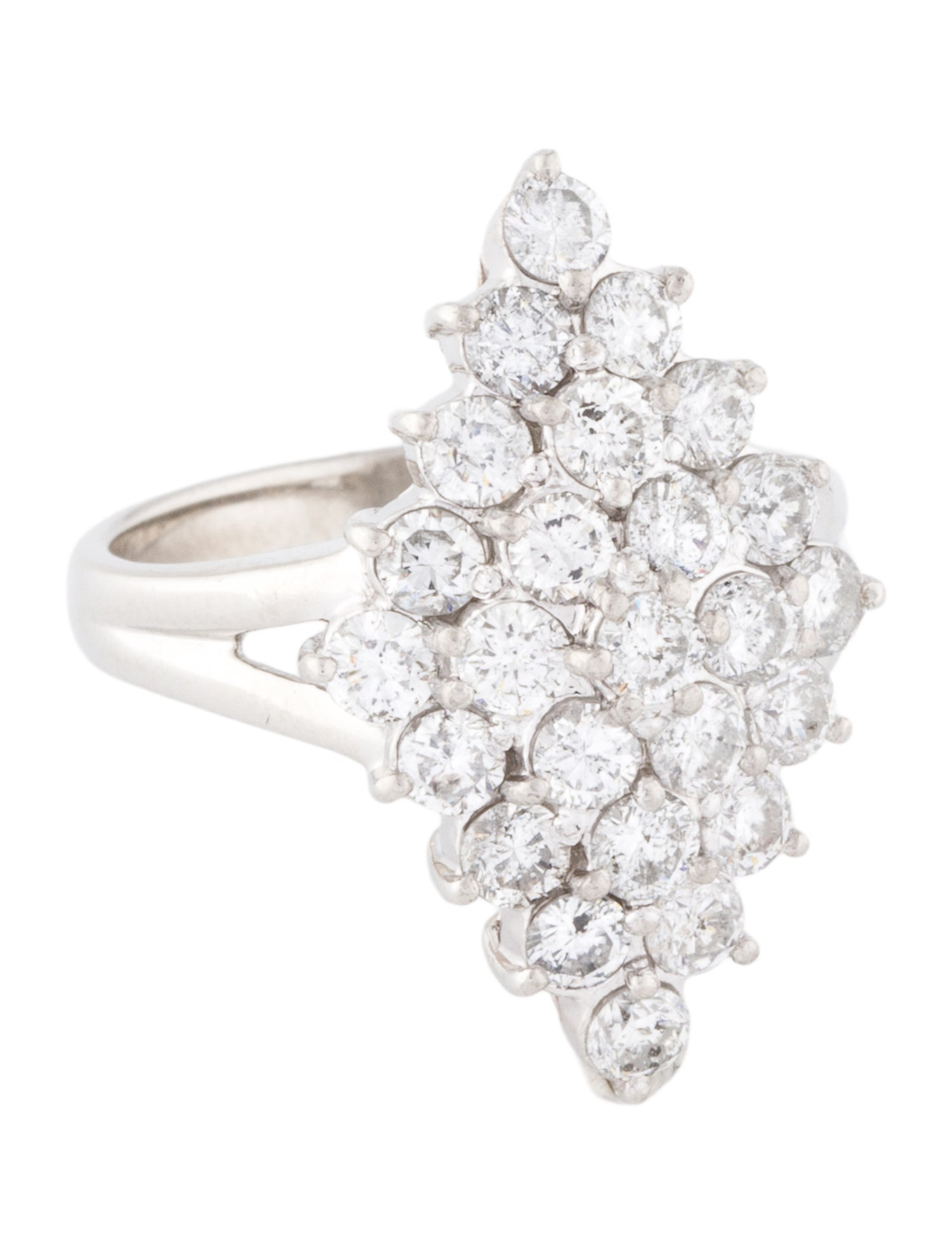 Ring Platinum 2.12ctw Diamond Cocktail