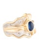 Ring 14K 1.46ct Sapphire & Diamond Cocktail Ring