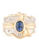 Ring 14K 1.46ct Sapphire & Diamond Cocktail Ring