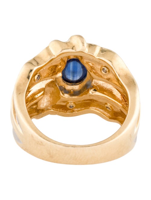 Ring 14K 1.46ct Sapphire & Diamond Cocktail Ring