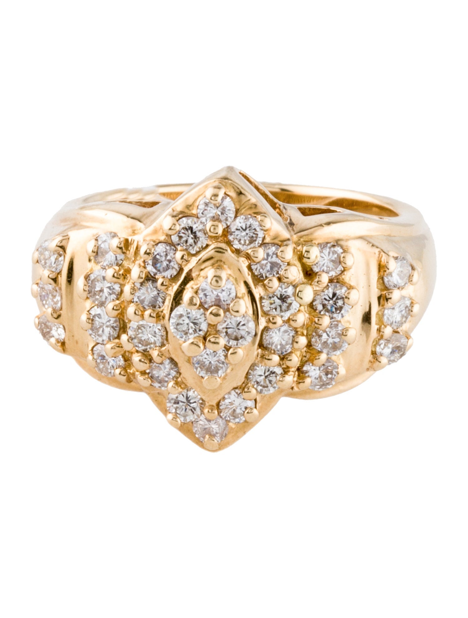 Ring 18K 1.00ctw Diamond Cocktail Ring