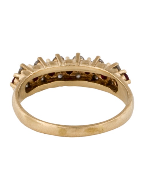 Ring 14K Ruby & Diamond Band