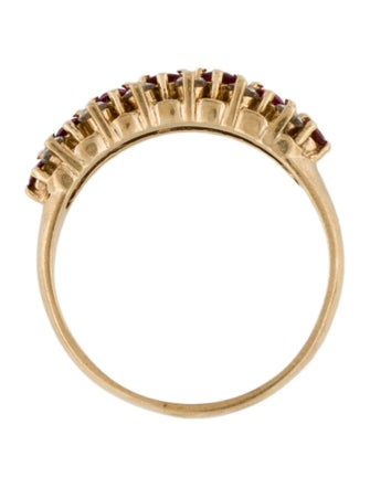 Ring 14K Ruby & Diamond Band