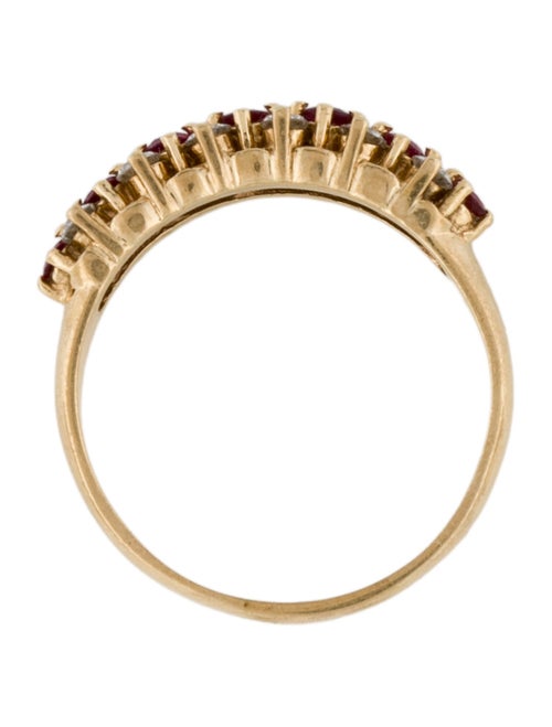 Ring 14K Ruby & Diamond Band