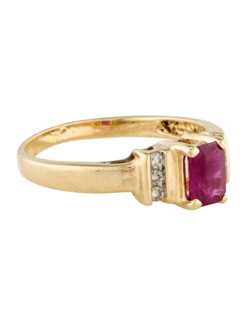 Ring 14K Ruby & Diamond Cocktail Ring