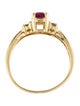 Ring 14K Ruby & Diamond Cocktail Ring