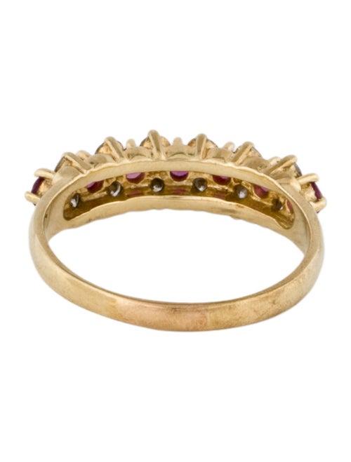 Ring 14K Ruby & Diamond Band