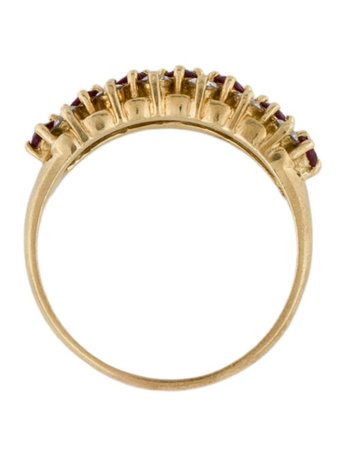 Ring 14K Ruby & Diamond Band
