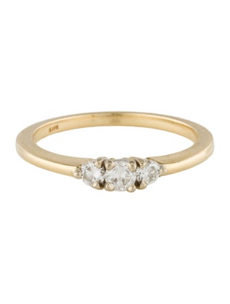 Ring 14K Diamond Three Stone Ring