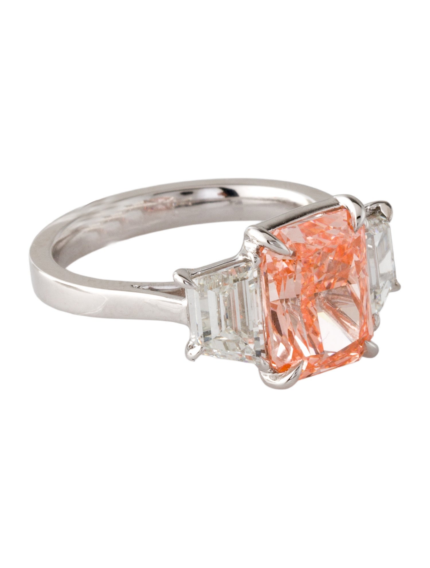 Ring Platinum 5.95ctw Lab-Grown Diamond Cocktail