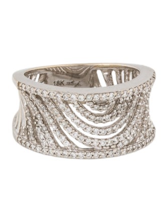 Ring 18K Diamond Pattern Band Ring