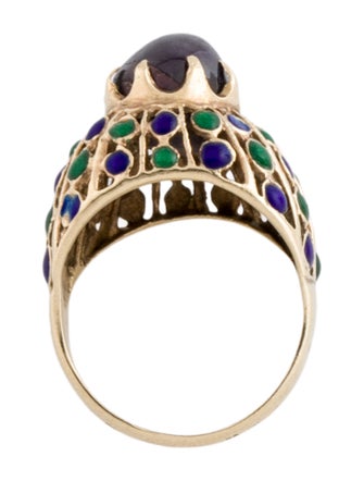 Ring 14K Star Ruby & Enamel Ring