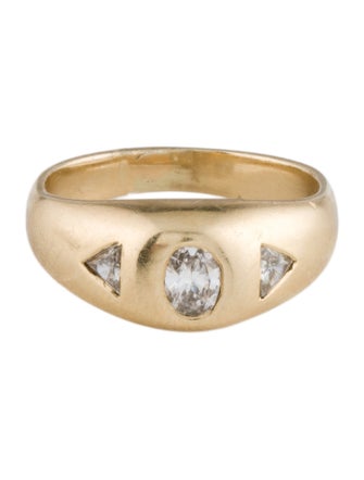 Ring 14K Diamond Dome Band