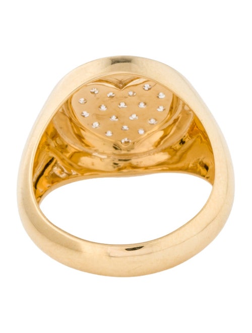 Ring 18K Diamond Heart Signet Ring