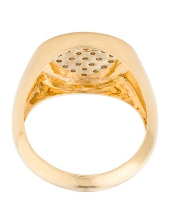 Ring 18K Diamond Heart Signet Ring