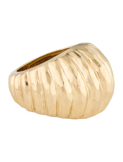 Ring 14K Textured Dome Cocktail Ring