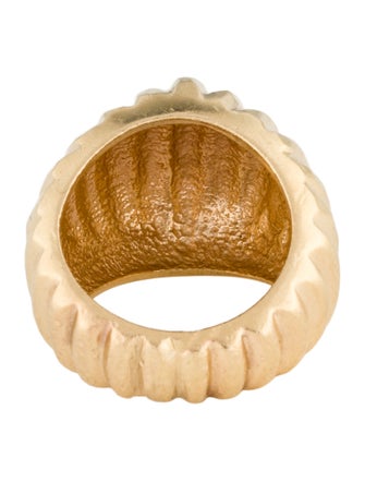Ring 14K Textured Dome Cocktail Ring