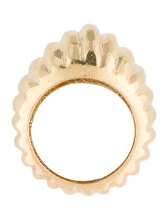 Ring 14K Textured Dome Cocktail Ring