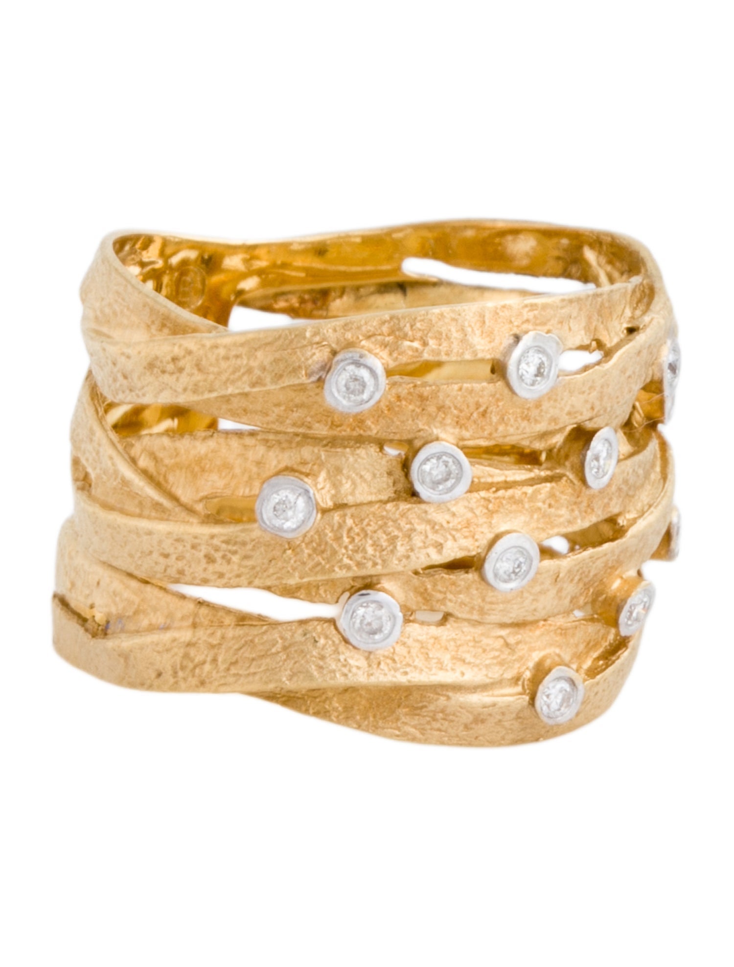 Ring 18K Diamond Weave Band