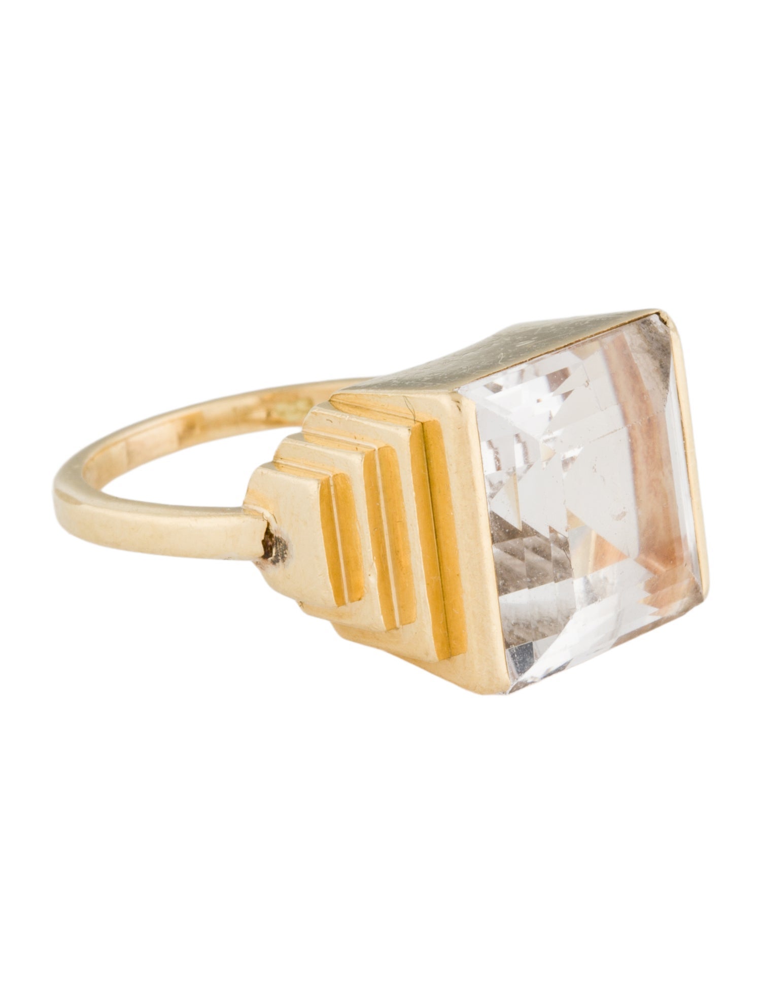 Ring 18K 6.45ct Goshenite Cocktail