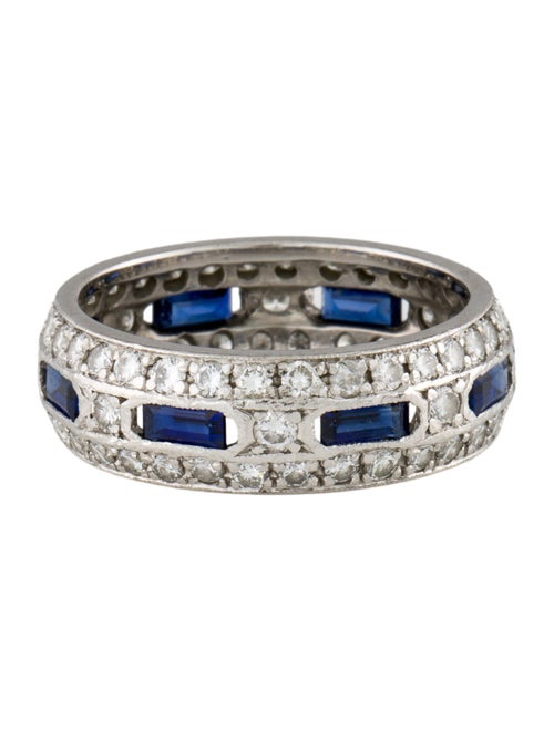 Ring Platinum 1.00ct Sapphire & Diamond Eternity Band