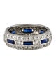 Ring Platinum 1.00ct Sapphire & Diamond Eternity Band