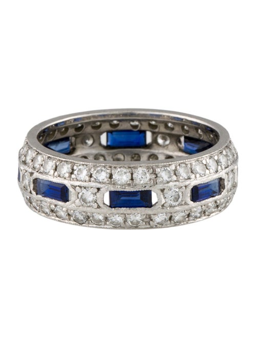 Ring Platinum 1.00ct Sapphire & Diamond Eternity Band