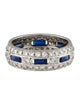 Ring Platinum 1.00ct Sapphire & Diamond Eternity Band