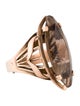 Ring 14K 12.55ct Smokey Quartz Cocktail Ring