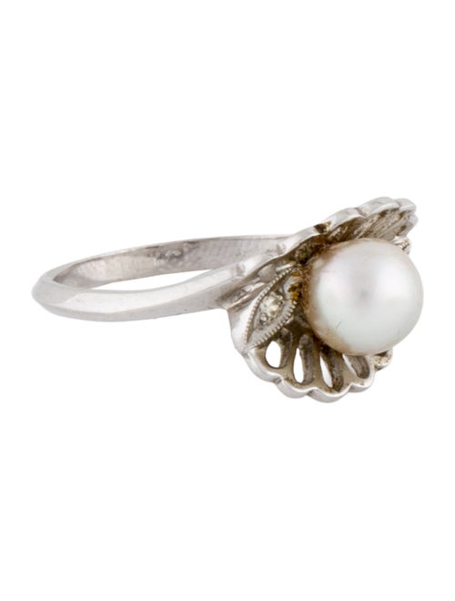 Ring 14K Pearl & Diamond Cocktail Ring